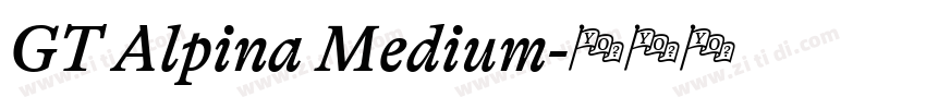 GT Alpina Medium字体转换